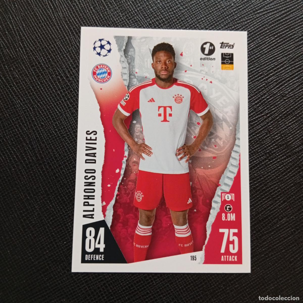 Cromos de f&uacute;tbol: 203 ALPHONSO DAVIES BAYERN MUNICH TOPPS MATCH ATTAX 2023 2024 FUTBOL 23 24 - A213 PG82 1ST EDITION