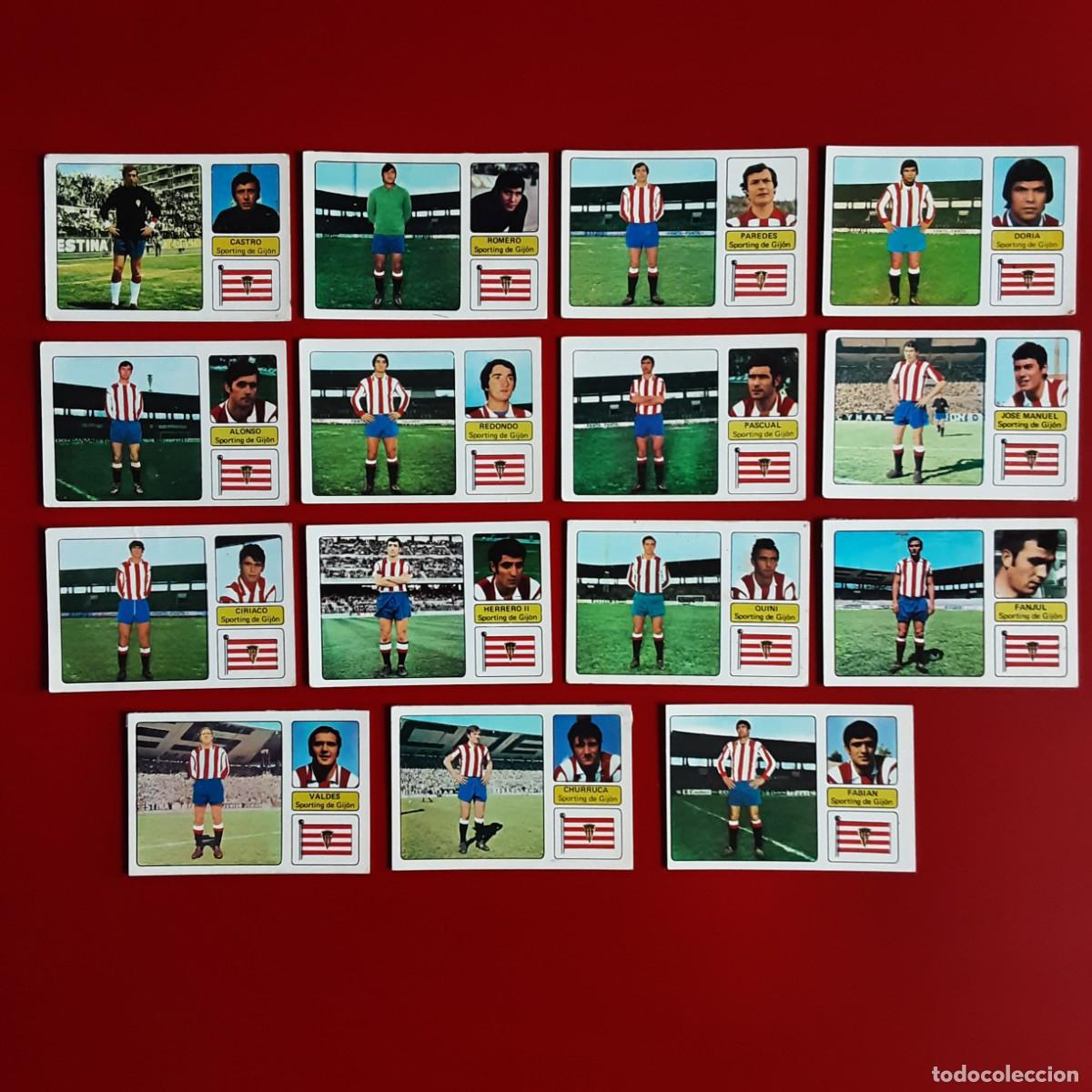 Cromos de f&uacute;tbol: EQUIPO CASI COMPLETO SPORTING GIJON LIGA TEMPORADA 1973 1974 73 74 EDITORIAL FHER