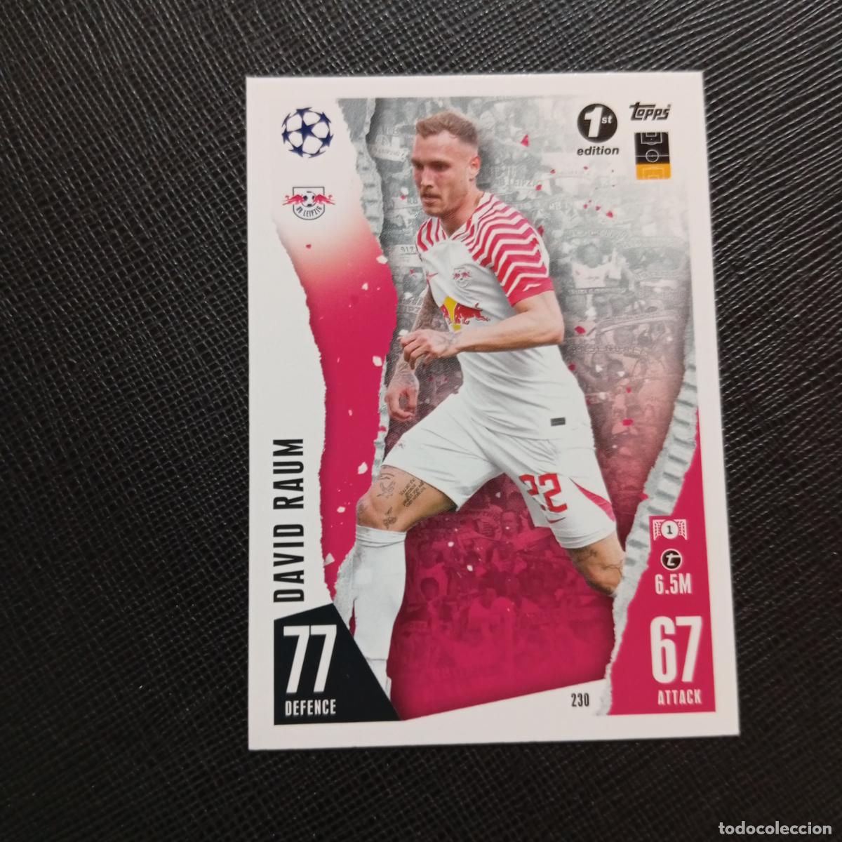 Cromos de f&uacute;tbol: 230 DAVID RAUM RB PEIPZIG TOPPS MATCH ATTAX 2023 2024 FUTBOL 23 24 - A213 PG82 1ST EDITION