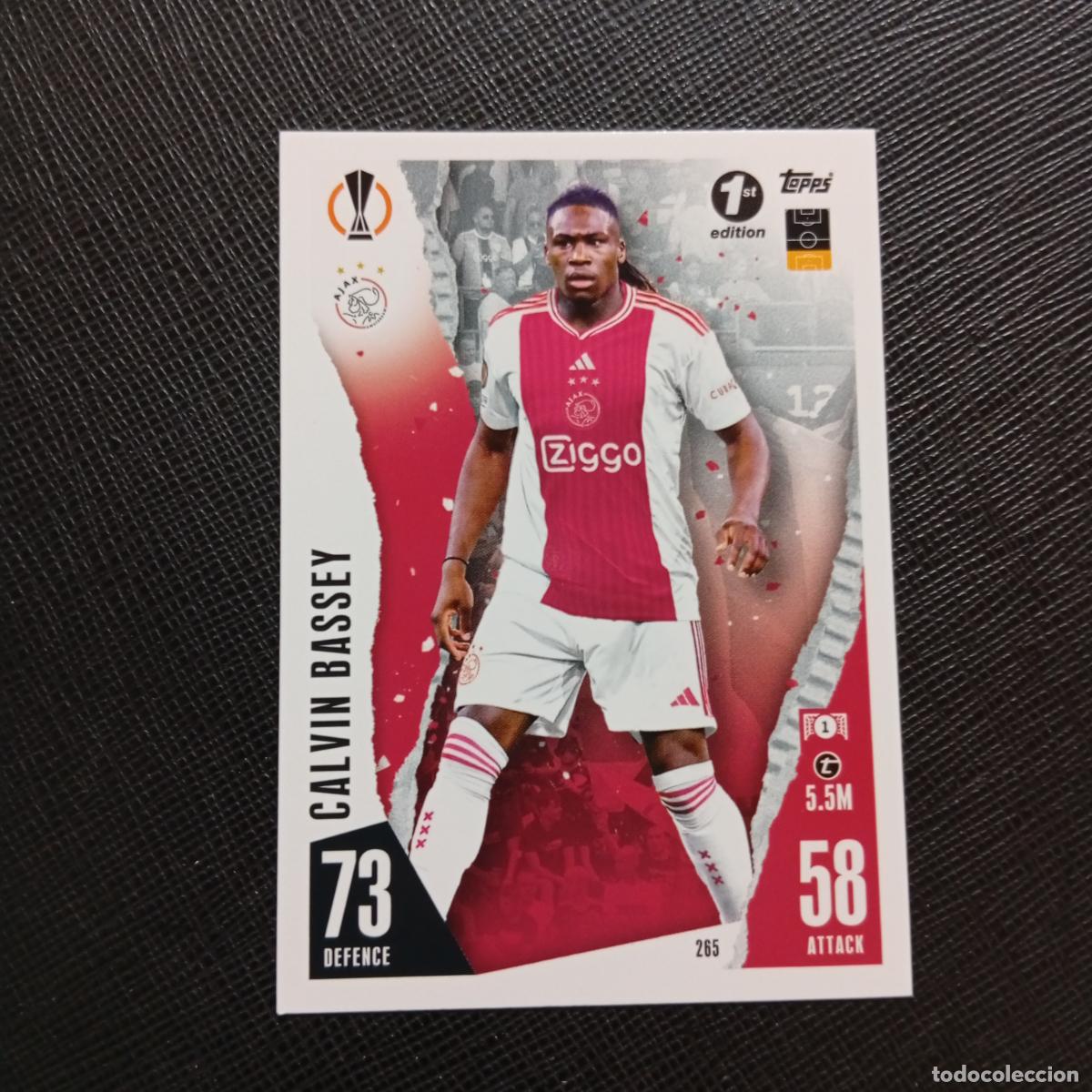 Football Stickers: 265 CALVIN BASSEY AJAX TOPPS MATCH ATTAX 2023 2024 FUTBOL 23 24 - A213 PG91 1ST EDITION