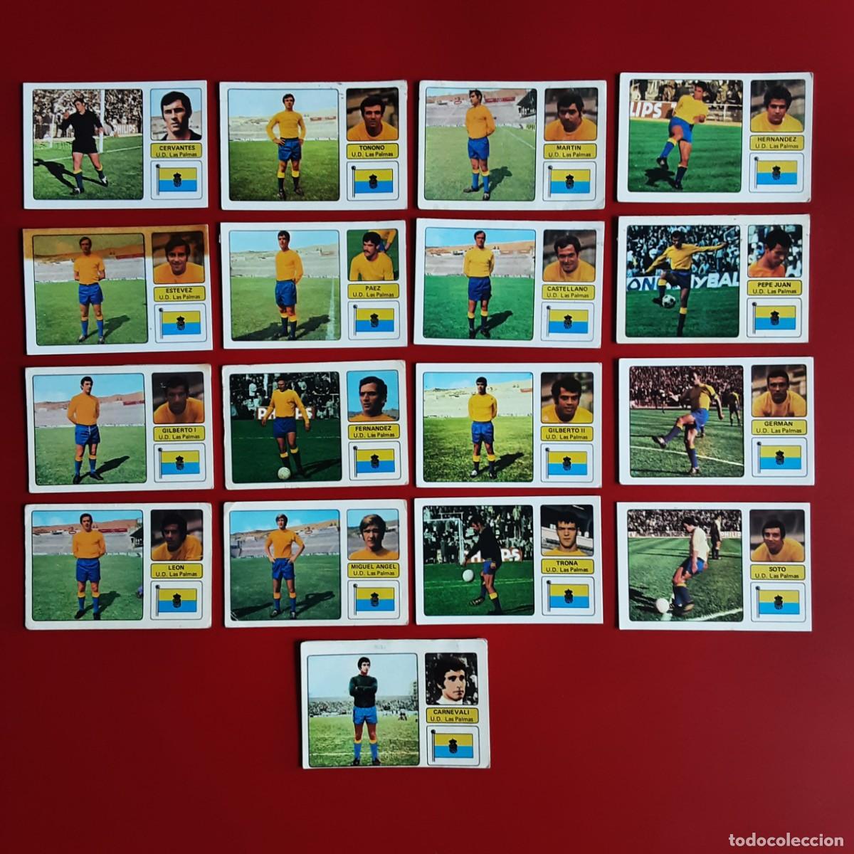 Fu&szlig;ball-Sticker: EQUIPO COMPLETO U.D. LAS PALMAS LIGA TEMPORADA 1973 1974 73 74 EDITORIAL FHER