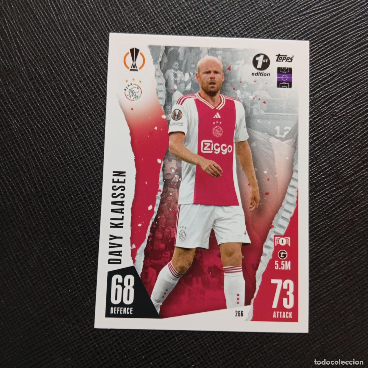 Fu&szlig;ball-Sticker: 266 DAVY KLASSEN AJAX TOPPS MATCH ATTAX 2023 2024 FUTBOL 23 24 - A213 PG91 1ST EDITION
