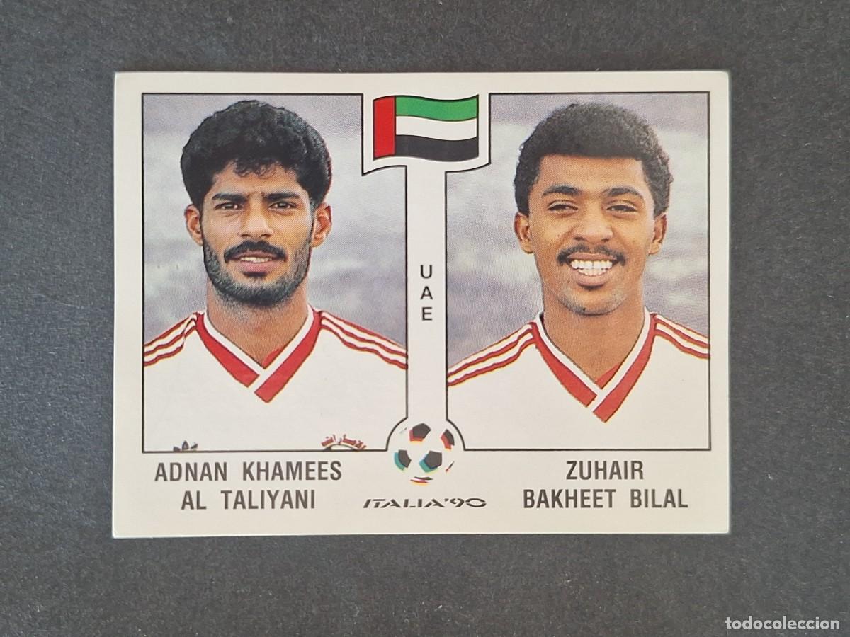Fu&szlig;ball-Sticker: L3 AL TALIYANI - BAKHEET BILAL SELECCION EMIRATOS ARABES 314 MUNDIAL ITALIA 90 PANINI NUNCA PEGADO