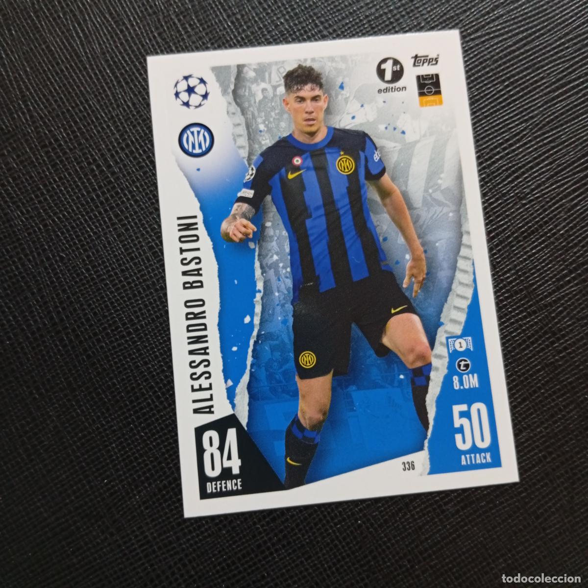 Fu&szlig;ball-Sticker: 336 BASTONI INTER MILAN TOPPS MATCH ATTAX 2023 2024 FUTBOL 23 24 - A213 PG100 1ST EDITION