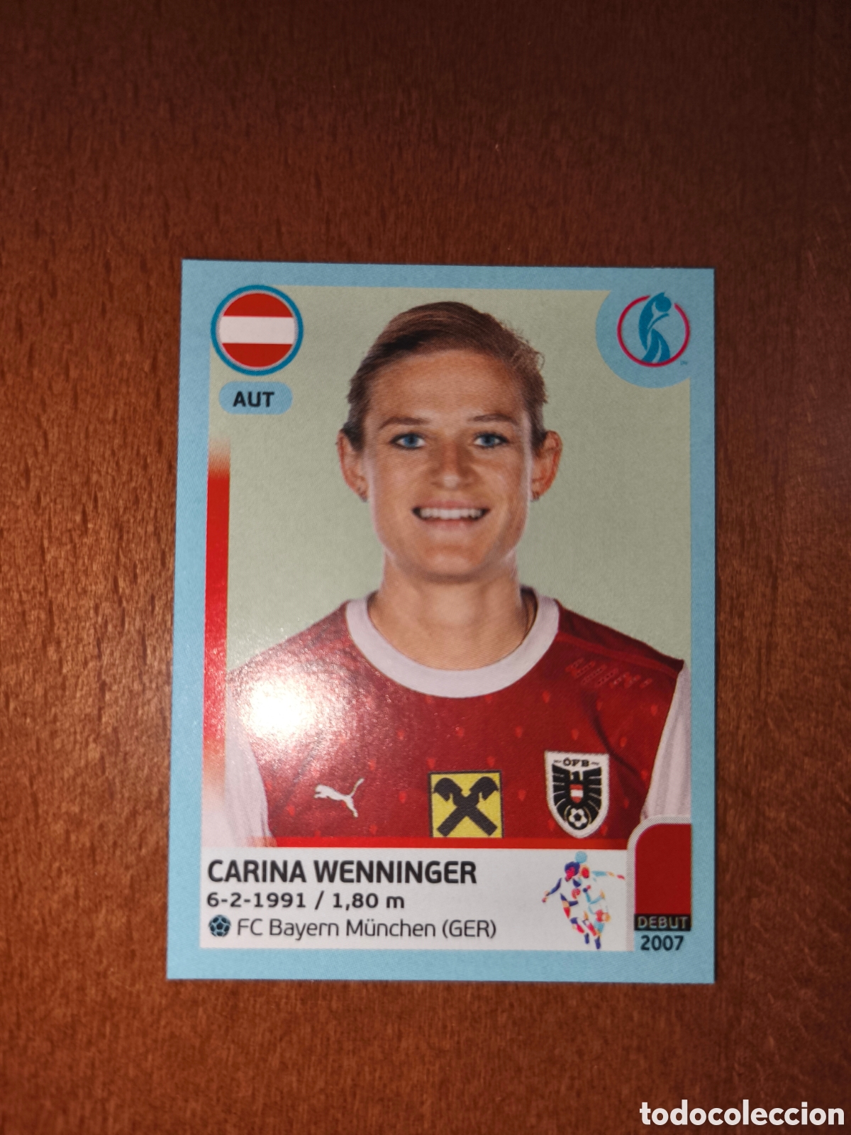 Fu&szlig;ball-Sticker: Carina Wenninger n&deg;55 Uefa Women's Euro England 2022 Austria