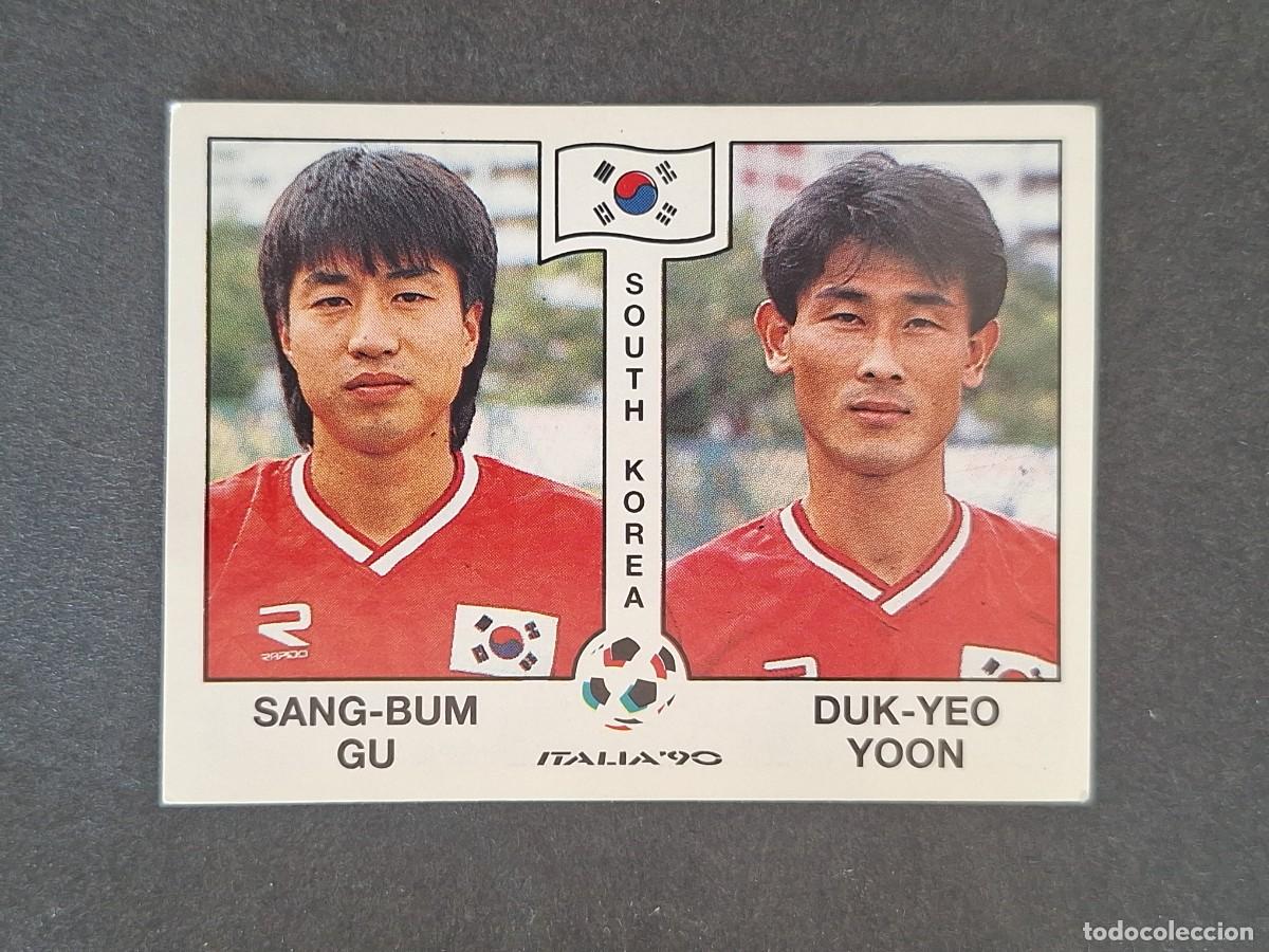 Fu&szlig;ball-Sticker: L3 SANG-BUM GU - YOON SELECCION KOREA DEL SUR 320 MUNDIAL ITALIA 90 PANINI NUNCA PEGADO SIN PEGAR