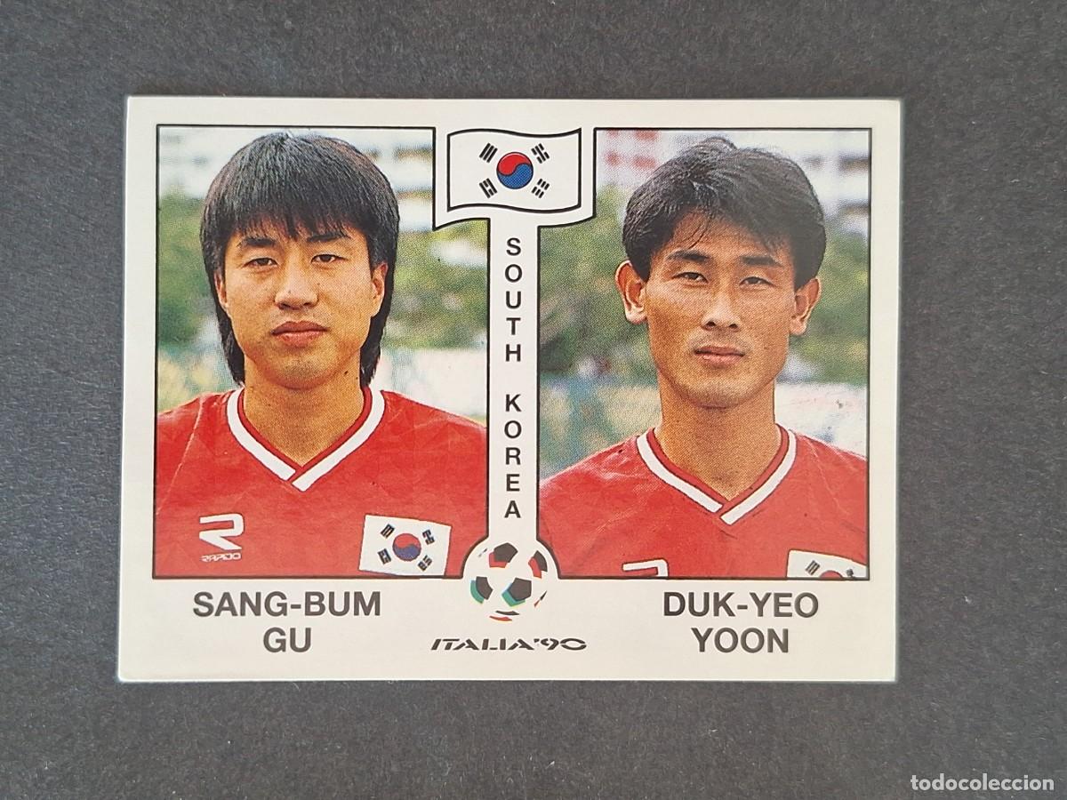 Fu&szlig;ball-Sticker: L3 SANG-BUM GU - YOON SELECCION KOREA DEL SUR 320 MUNDIAL ITALIA 90 PANINI NUNCA PEGADO SIN PEGAR