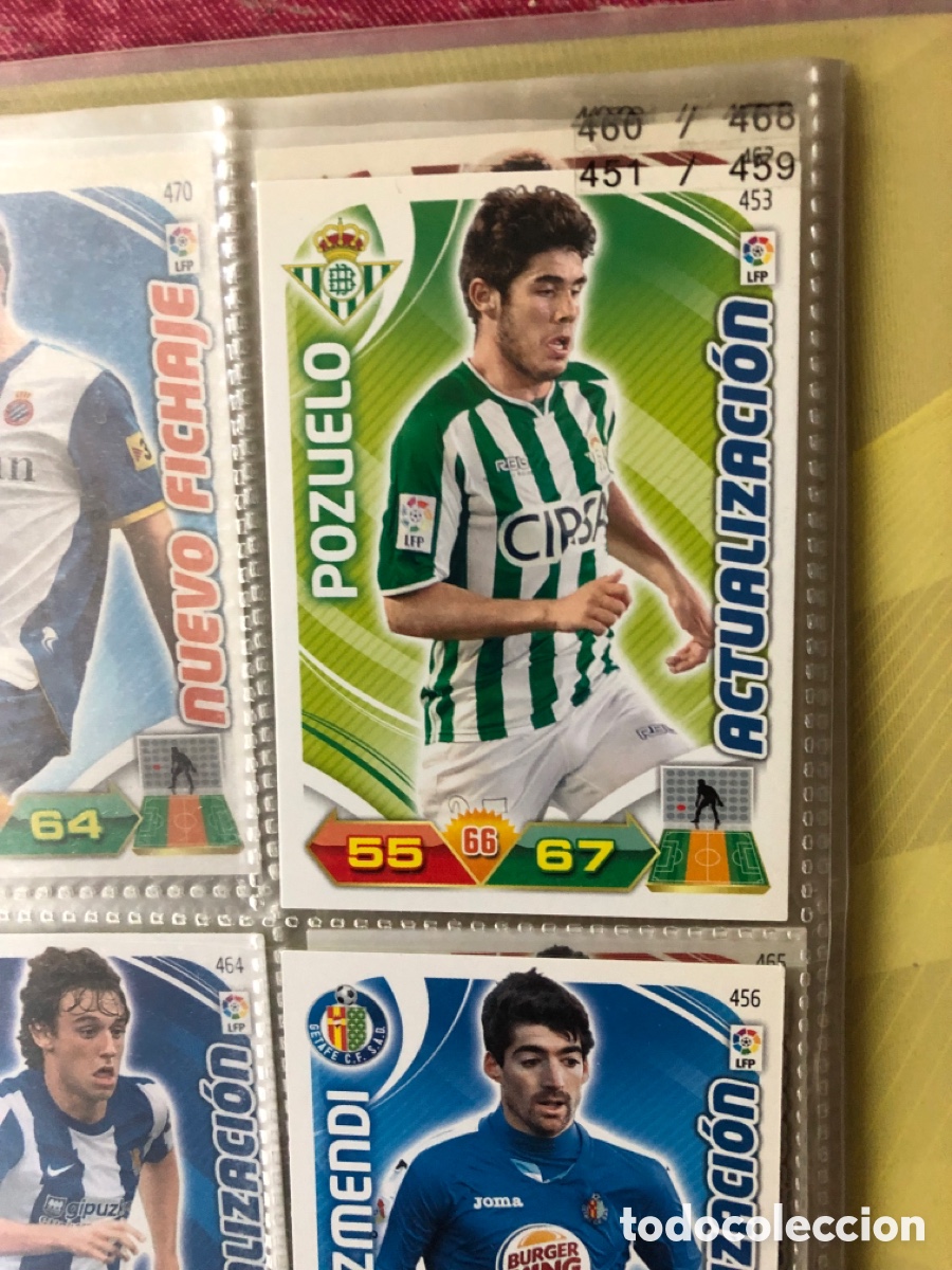Cromos de f&uacute;tbol: L2 POZUELO REAL BETIS BALOMPIE 453 ACTUALIZACION PANINI ADRENALYN XL LIGA 2011/2012 11 12