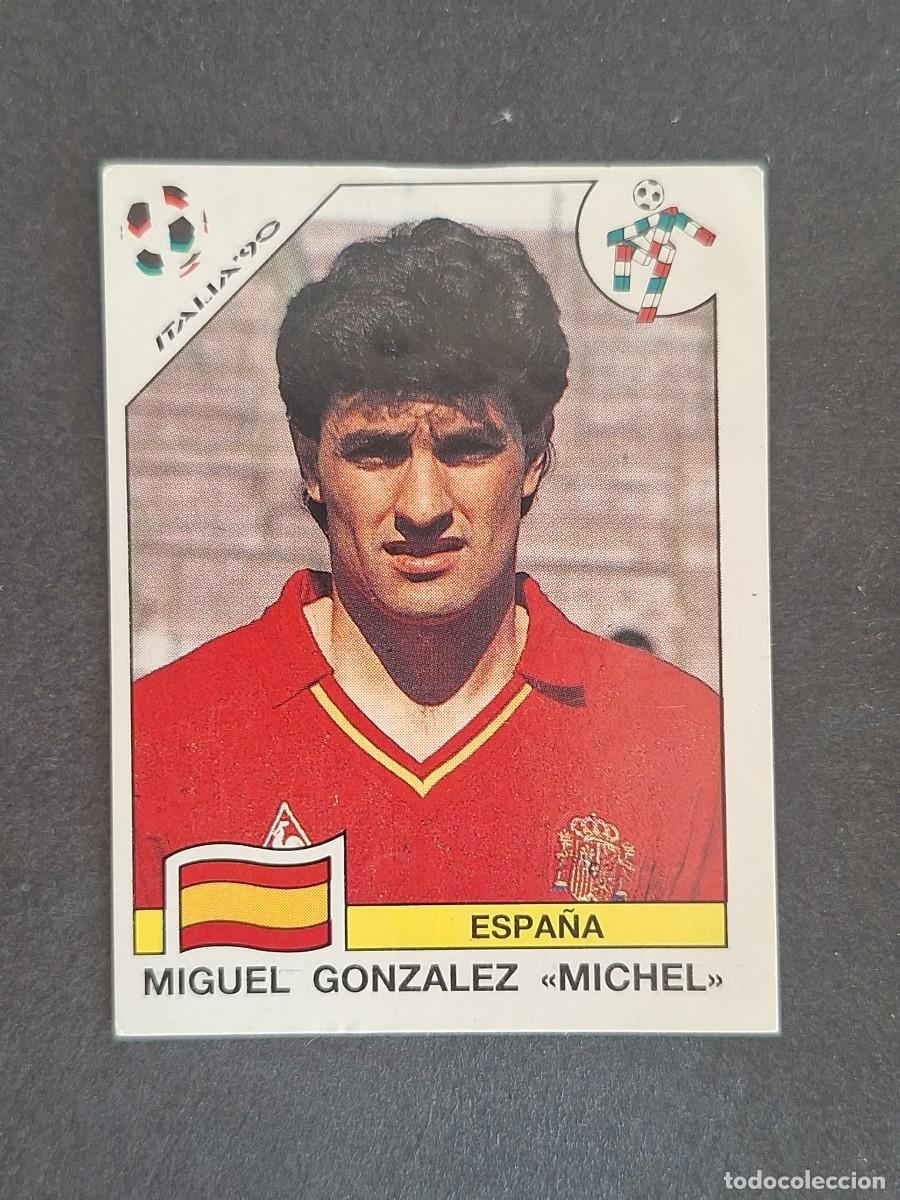 Cromos de f&uacute;tbol: L3 MICHEL SELECCION ESPA&Ntilde;A 355 MUNDIAL ITALIA 90 1990 PANINI NUNCA PEGADO SIN PEGAR