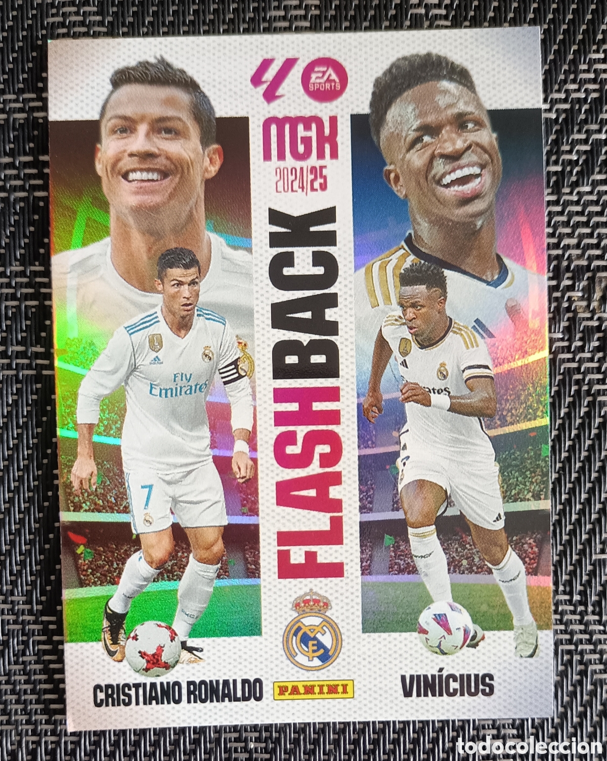 Cromos de f&uacute;tbol: Cristiano Ronaldo-Vivicius Real Madrid Megacracks 24/25