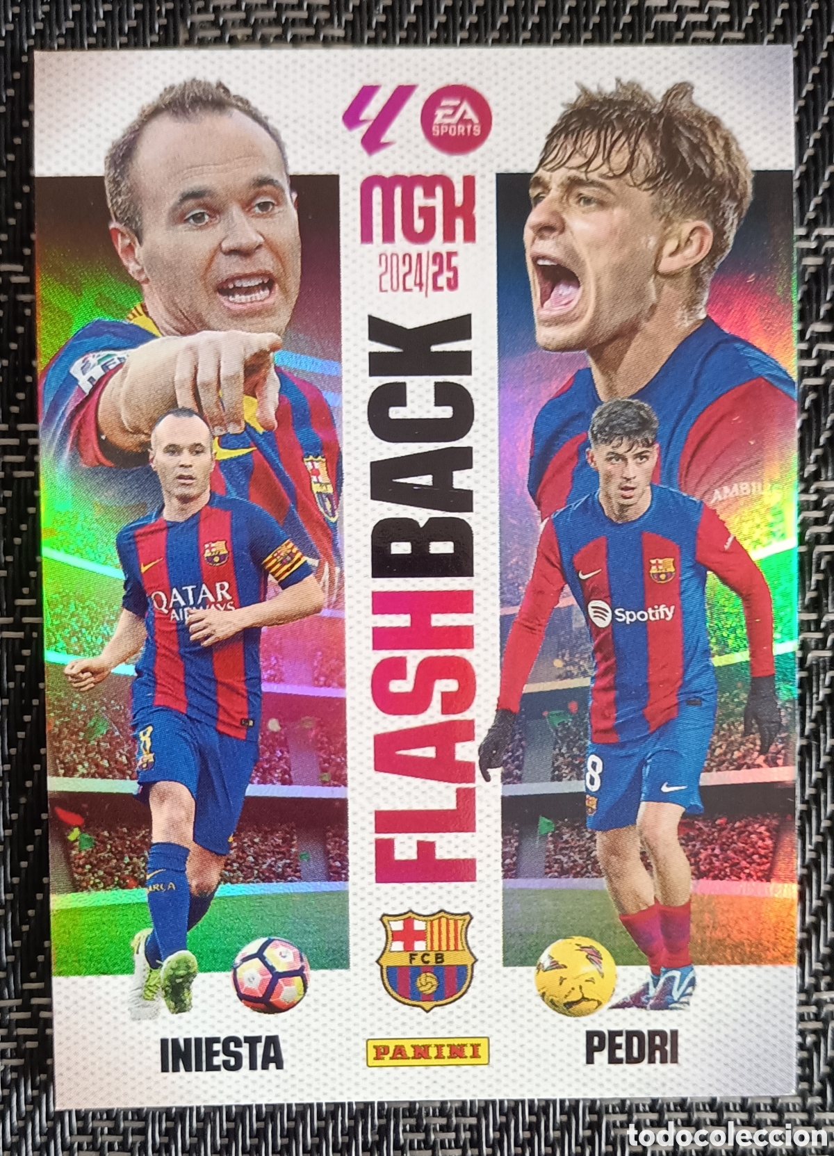 Cromos de f&uacute;tbol: Iniesta-Pedri FC Barcelona Megacracks 24/25