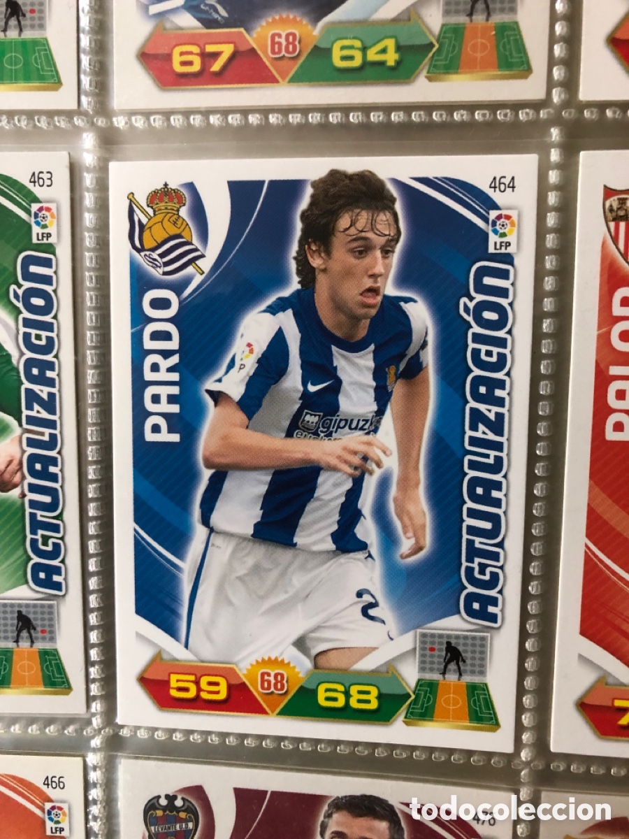 Cromos de f&uacute;tbol: L2 PARDO REAL SOCIEDAD 464 ACTUALIZACION PANINI ADRENALYN XL LIGA 2011/2012 11 12