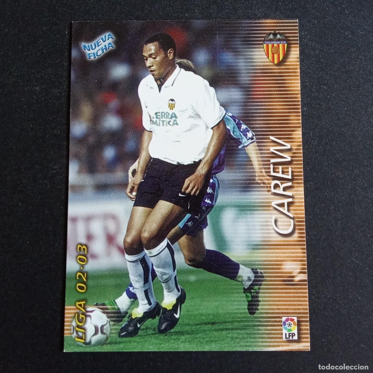 Cromos de f&uacute;tbol: 323 BIS CAREW VALENCIA LIGA 2002 2003 02 03 MEGAFICHAS PANINI