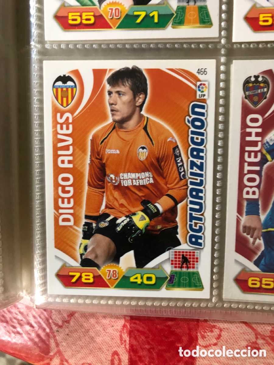 Cromos de f&uacute;tbol: L2 DIEGO ALVES VALENCIA C. F. 466 ACTUALIZACION PANINI ADRENALYN XL LIGA 2011/2012 11 12