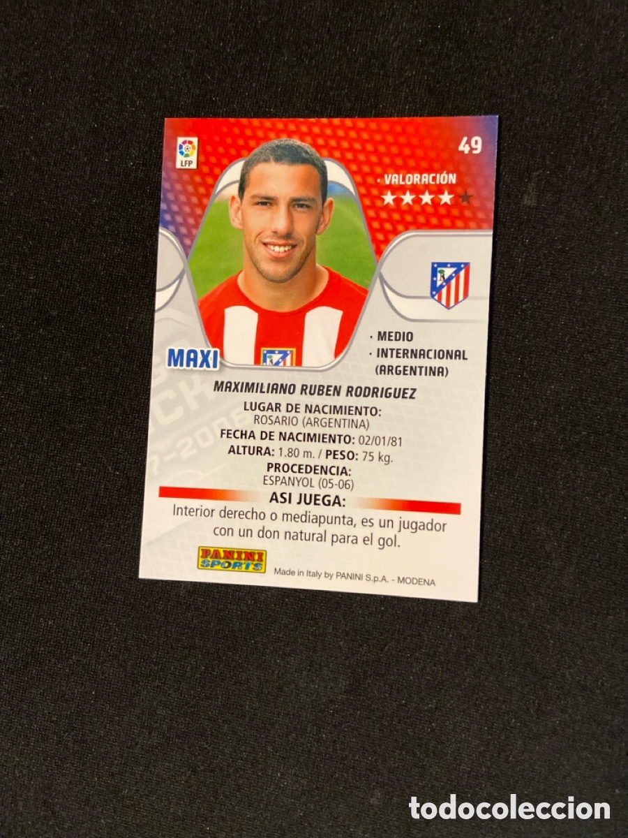 Cromos de f&uacute;tbol: MAXI 49 (ATL&Eacute;TICO MADRID) PANINI MEGACRACKS 2007-2008 07 08 CROMO CARTA M-3 - Foto 2