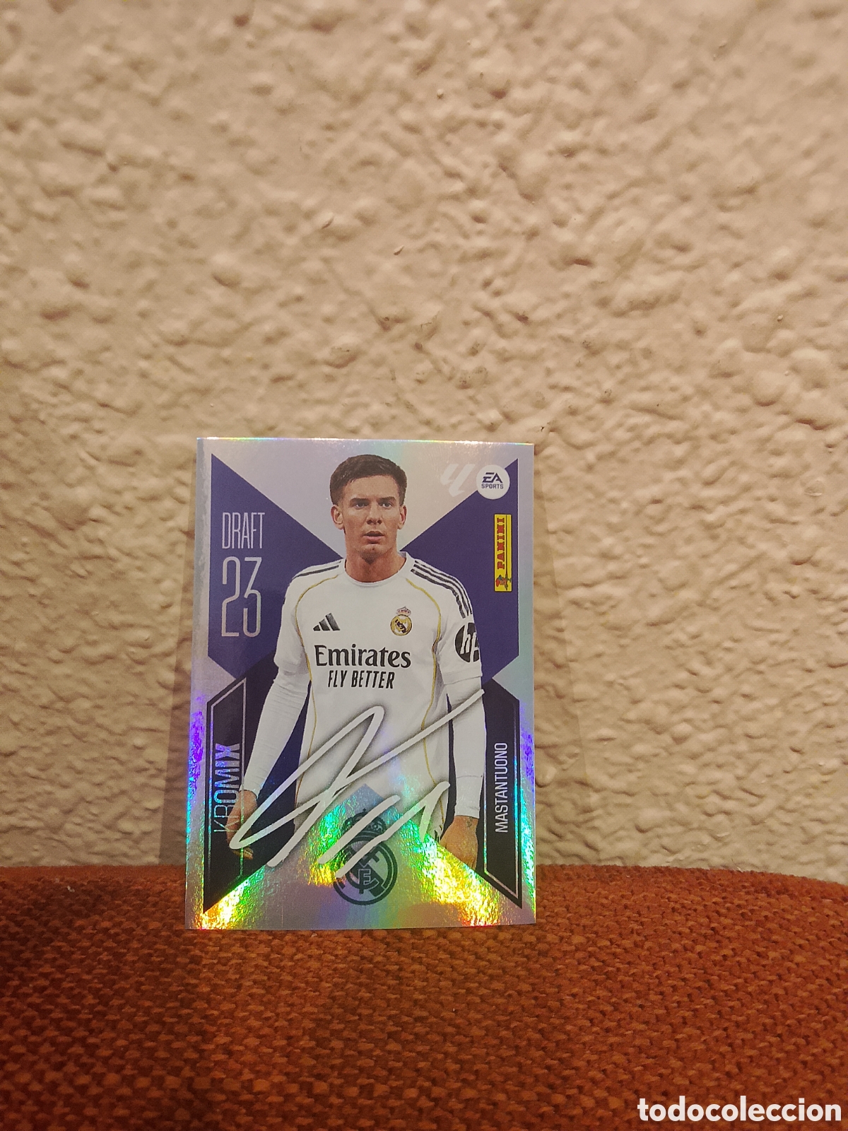 Cromos de f&uacute;tbol: Mastantuono Real Madrid Draft 23 Kromix La Liga Este 26/27 2026 2027