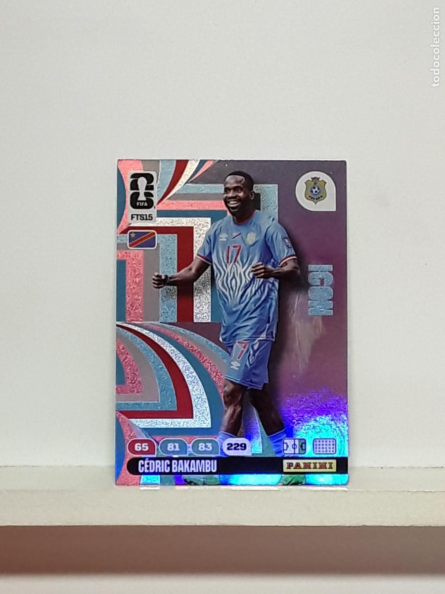Cromos de f&uacute;tbol: ADRENALYN MUNDIAL 2026 WORLD CUP 26 ALBUM PANINI N FTS15 FTS 15 CONGO CEDRIC BAKAMBU