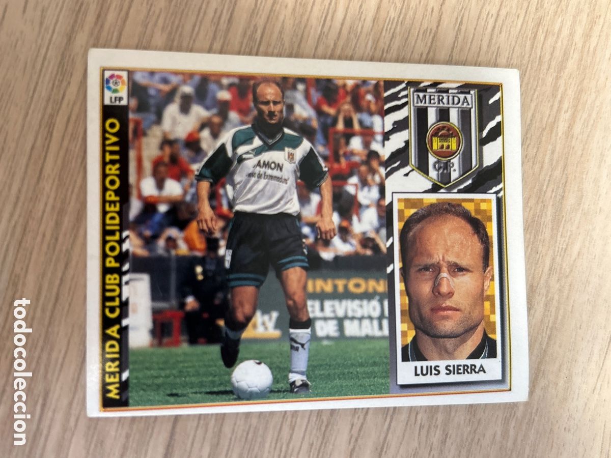 Cromos de f&uacute;tbol: LUIS SIERRA MERIDA LIGA ESTE 1997 1998 97 98 NUNCA PEGADO SIN PEGAR