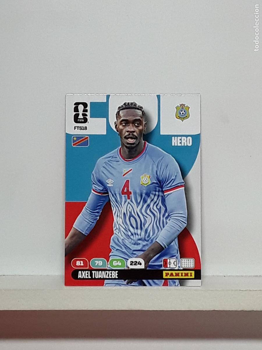 Cromos de f&uacute;tbol: ADRENALYN MUNDIAL 2026 WORLD CUP 26 ALBUM PANINI N FTS18 FTS 18 CONGO AXEL TUANZEBE