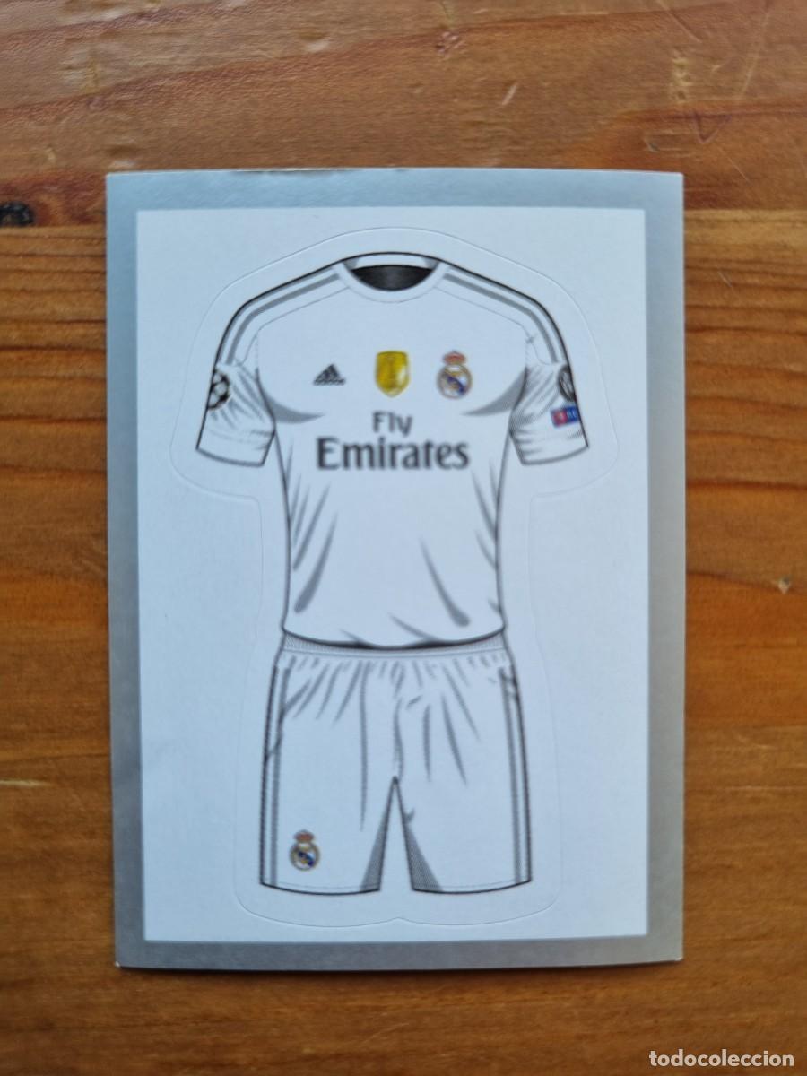 Cromos de f&uacute;tbol: 8 1&ordf; EQUIPACI&Oacute;N (Real Madrid CF). UEFA Champions League 2015 2016 15 16 (Topps)