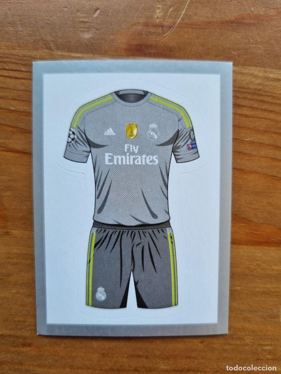 Cromos de f&uacute;tbol: 9 2&ordf; EQUIPACI&Oacute;N (Real Madrid CF). UEFA Champions League 2015 2016 15 16 (Topps)
