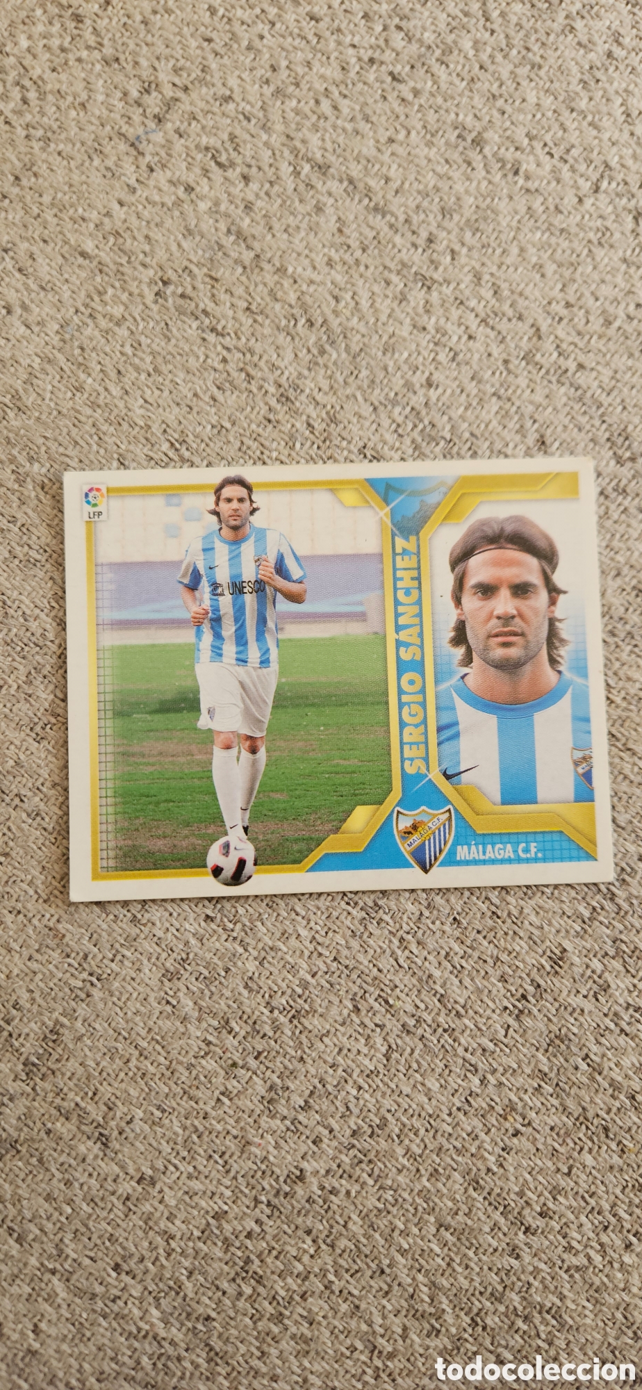 Cromos de Futebol: Sergio S&aacute;nchez M&aacute;laga fichaje 12 liga este 2011 2012 11 12 sin pegar