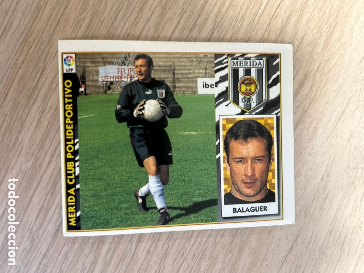 Fu&szlig;ball-Sticker: BALAGUER MERIDA BAJA LIGA ESTE 1997 1998 97 98 NUNCA PEGADO SIN PEGAR