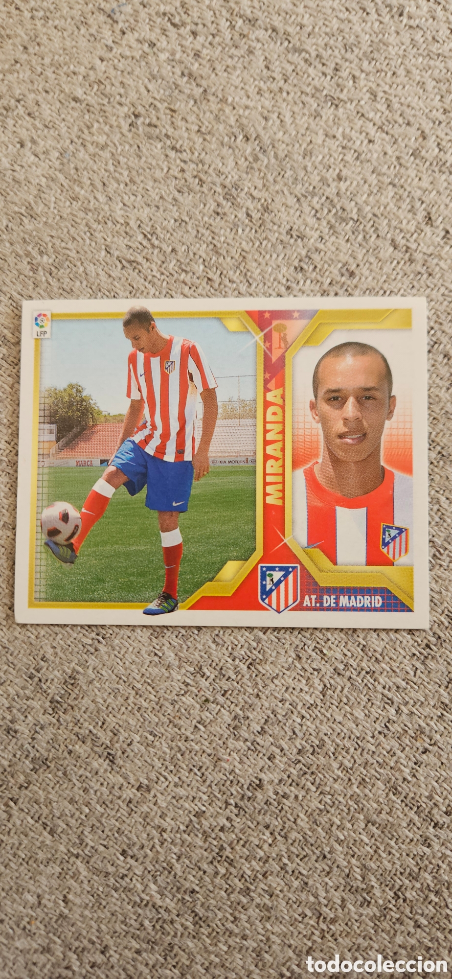 Cromos de f&uacute;tbol: Miranda atl&eacute;tico de Madrid fichaje 14 liga este 2011 2012 11 12 sin pegar