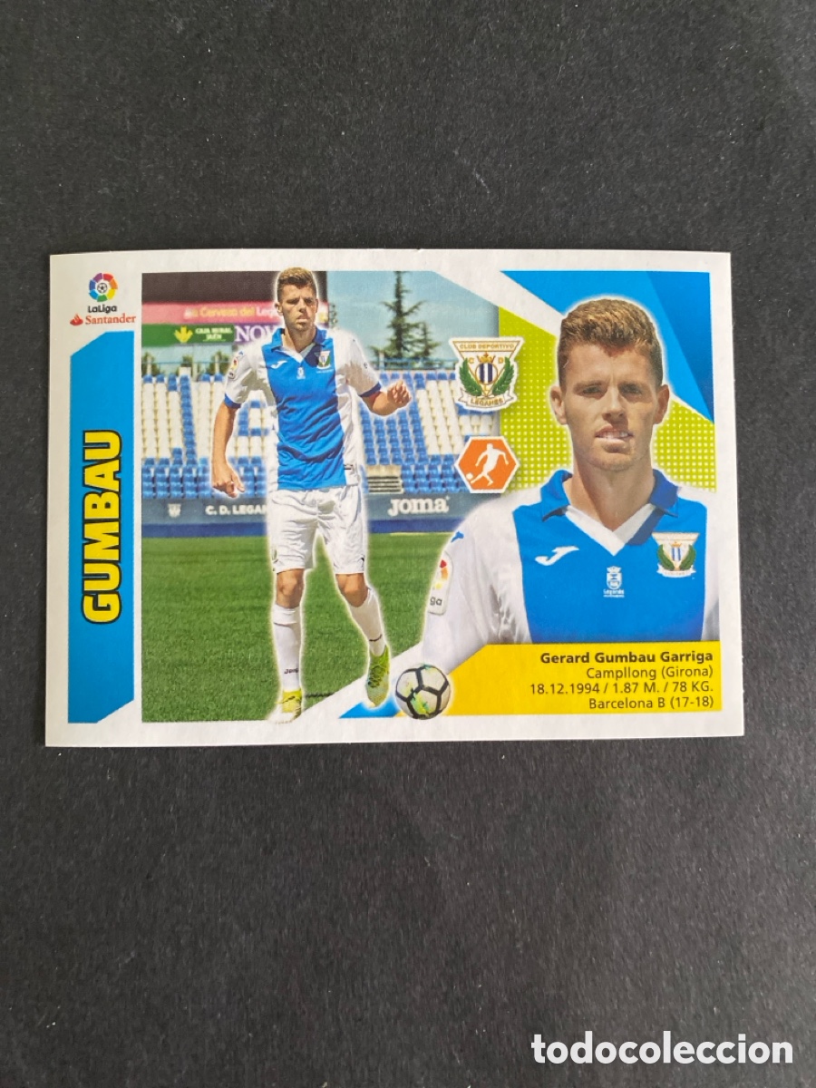 Cromos de f&uacute;tbol: Cromo liga 17/18 CD Legan&eacute;s N* 10 B