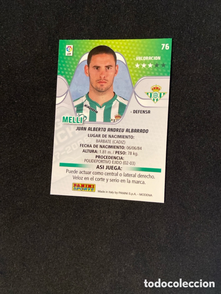 Cromos de f&uacute;tbol: MELLI 76 (BETIS) MEGA - Foto 2