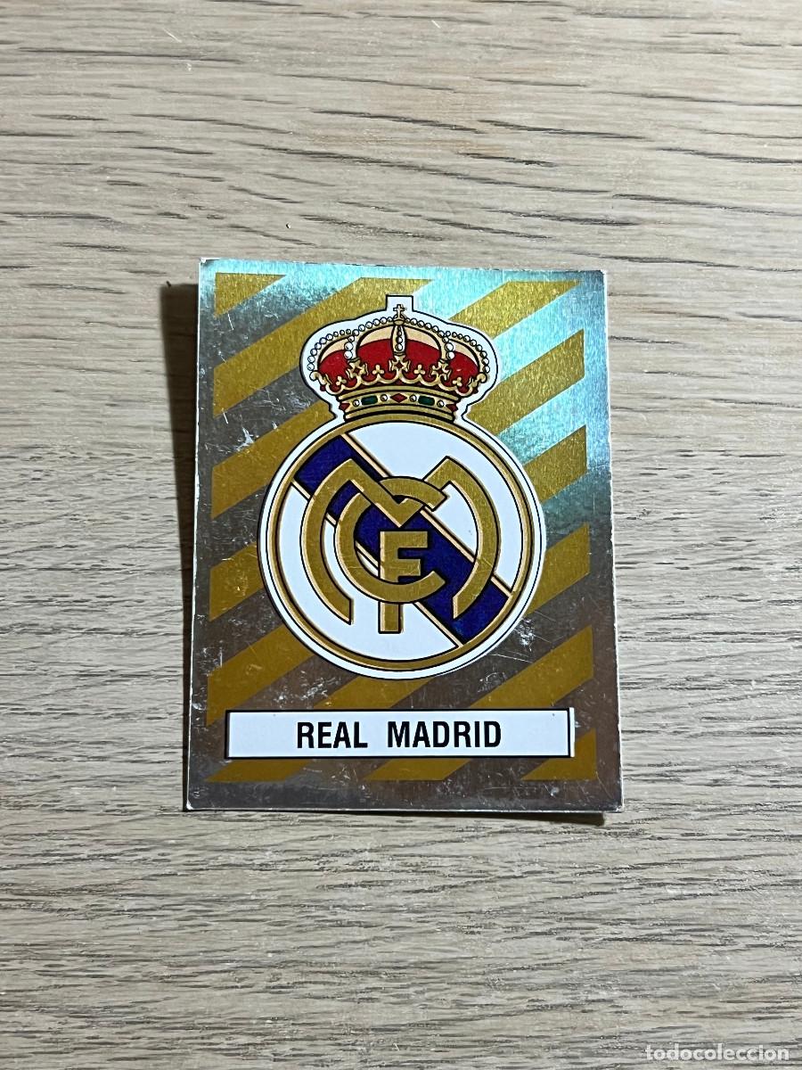 Cromos de f&uacute;tbol: 176 ESCUDO REAL MADRID LIGA FUTBOL 88 PANINI NUNCA PEGADO SIN PEGAR 1988