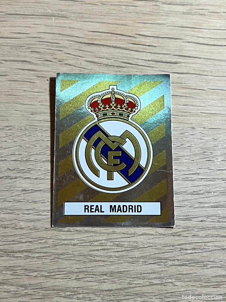 Cromos de f&uacute;tbol: 176 ESCUDO REAL MADRID LIGA FUTBOL 88 PANINI NUNCA PEGADO SIN PEGAR 1988