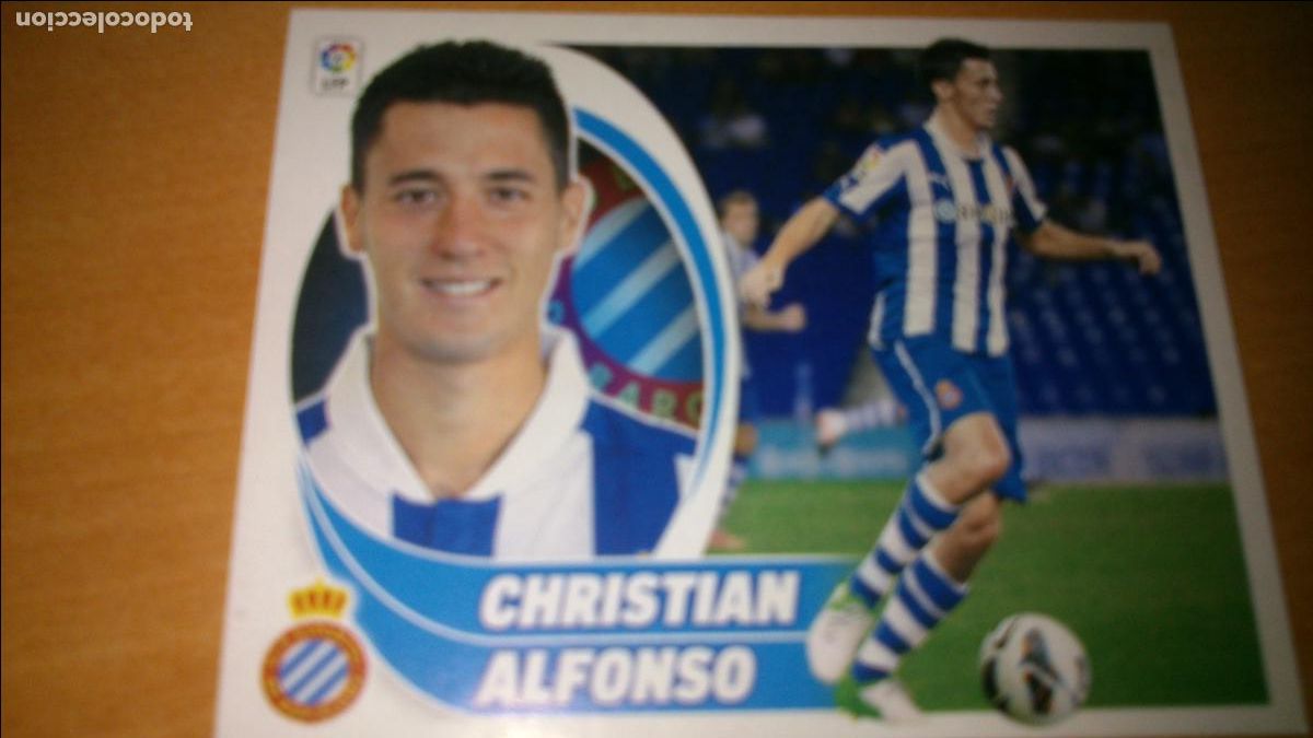 Cromos de f&uacute;tbol: TEMPORADA 2012 2013 12 13 COLOCA ESPA&Ntilde;OL N&ordm; 14 BIS CHRISTIAN ALFONSO NUEVO SIN PEGAR