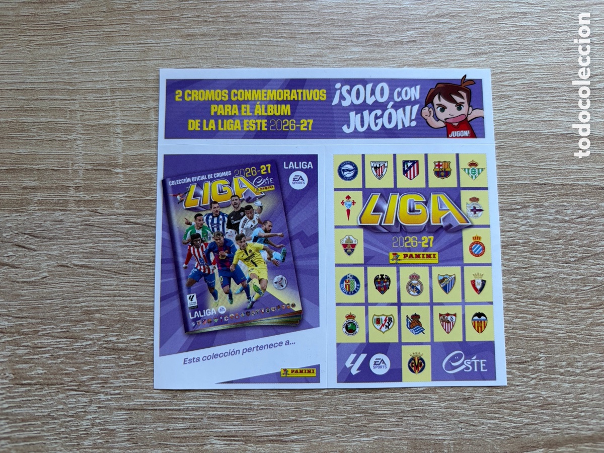 Cromos de f&uacute;tbol: CROMOS CONMEMORATIVOS LIGA ESTE EDICIONES ESTE 2026 2027 26 27 PANINI ESPA&Ntilde;A
