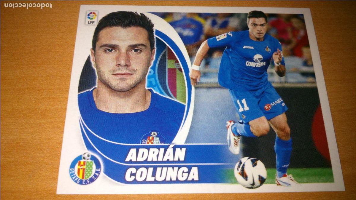 Cromos de f&uacute;tbol: TEMPORADA 2012 2013 12 13 COLOCA GETAFE N&ordm; 16 BIS ADRIAN COLUNGA NUEVO SIN PEGAR