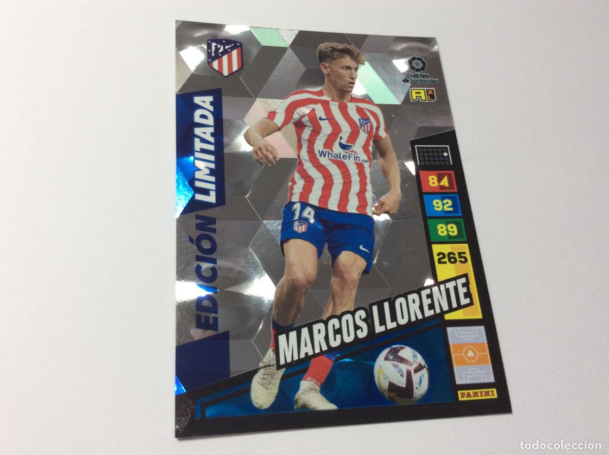 Fu&szlig;ball-Sticker: Marcos Llorente Edici&oacute;n Limitada Atl&eacute;tico Madrid Adrenalyn 22/23 2022 2023 Panini