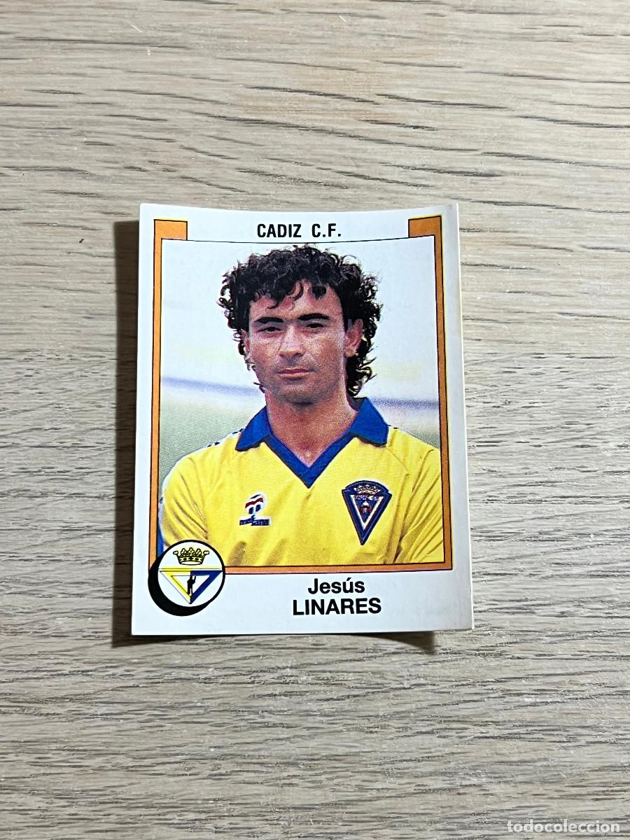 Fu&szlig;ball-Sticker: 90 LINARES CADIZ LIGA FUTBOL 88 PANINI NUNCA PEGADO SIN PEGAR 1988