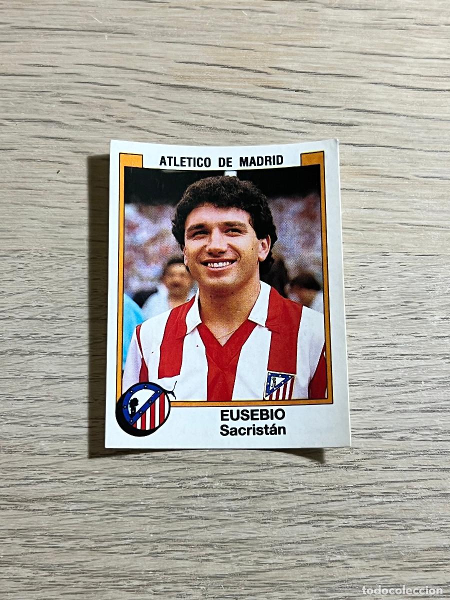Cromos de f&uacute;tbol: 32 EUSEBIO ATLETICO DE MADRID LIGA FUTBOL 88 PANINI NUNCA PEGADO SIN PEGAR 1988