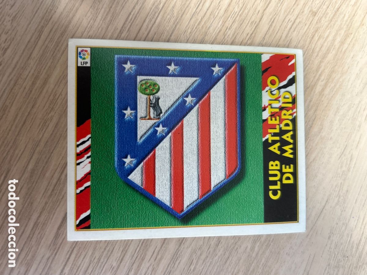 Cromos de Futebol: ESCUDO ATLETICO DE MADRID LIGA ESTE 1997 1998 97 98 NUNCA PEGADO SIN PEGAR