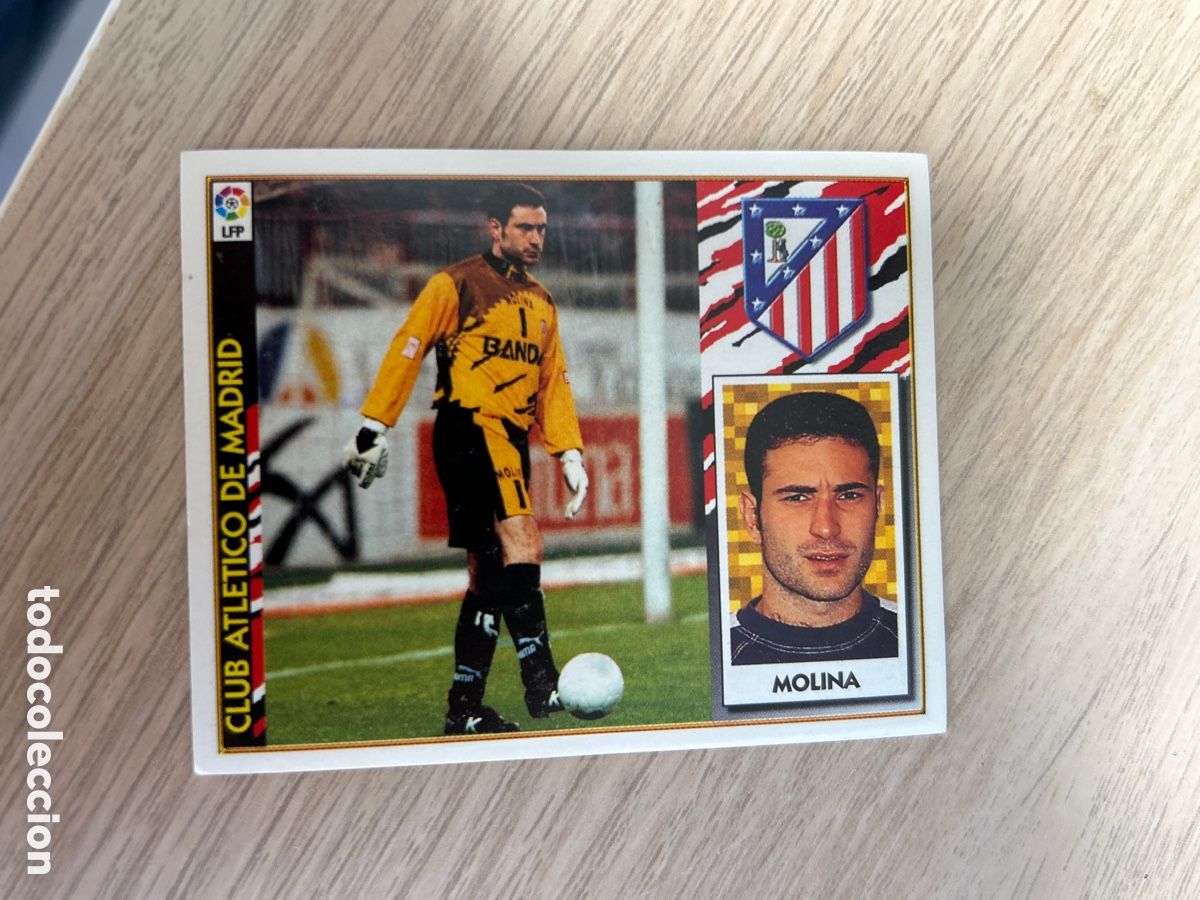 Fu&szlig;ball-Sticker: MOLINA ATLETICO DE MADRID LIGA ESTE 1997 1998 97 98 NUNCA PEGADO SIN PEGAR