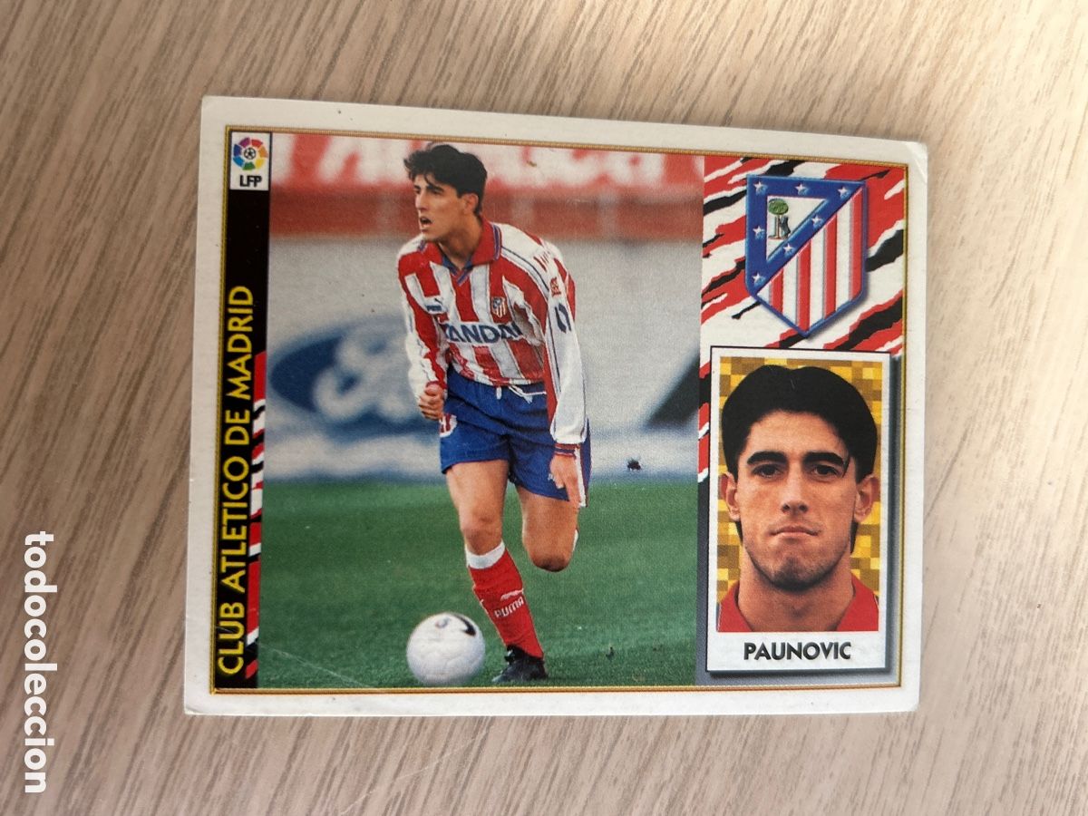 Fu&szlig;ball-Sticker: PAUNOVIC ATLETICO DE MADRID LIGA ESTE 1997 1998 97 98 NUNCA PEGADO SIN PEGAR