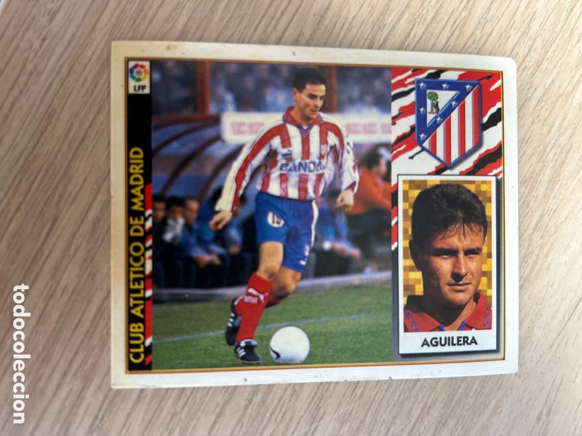 Fu&szlig;ball-Sticker: AGUILERA ATLETICO DE MADRID LIGA ESTE 1997 1998 97 98 NUNCA PEGADO SIN PEGAR
