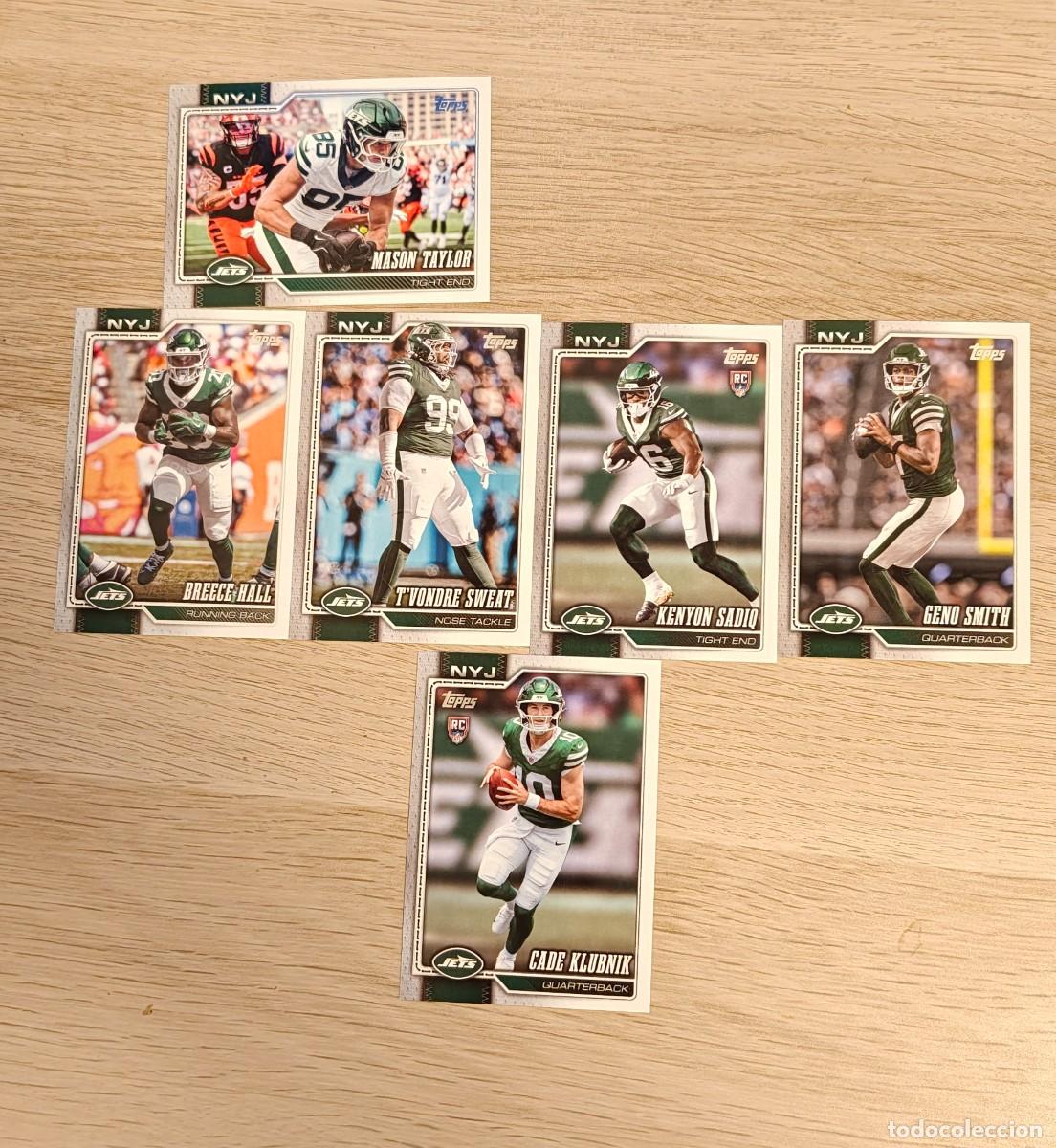 Cromos de f&uacute;tbol: Lote 6 cartas New York Jets &ndash; Topps NFL 2026