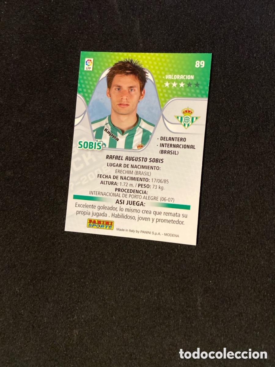 Cromos de f&uacute;tbol: SOBIS 89 (BETIS) PANINI - Foto 2