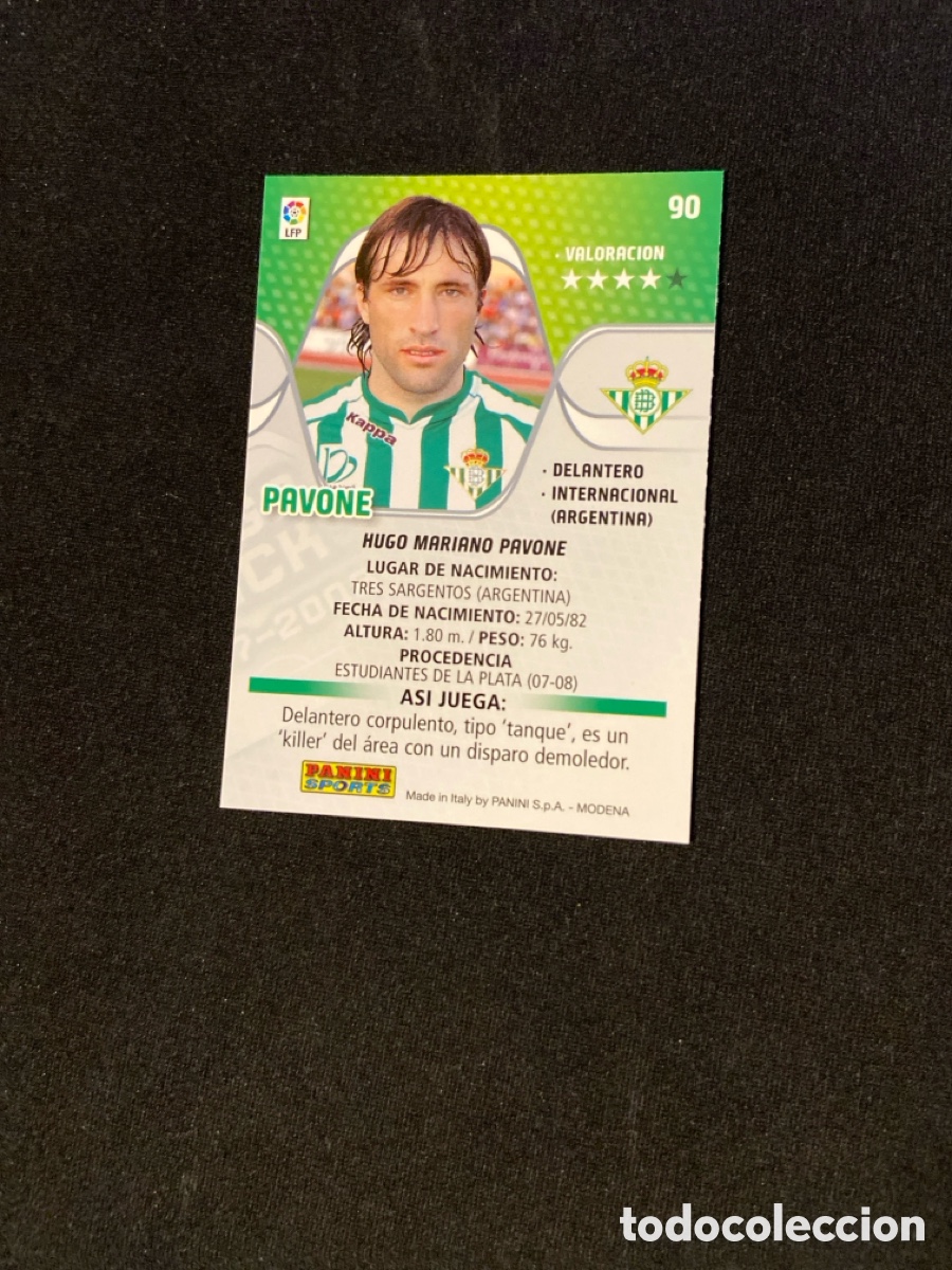 Cromos de f&uacute;tbol: PAVONE 90 (BETIS) MEGA - Foto 2