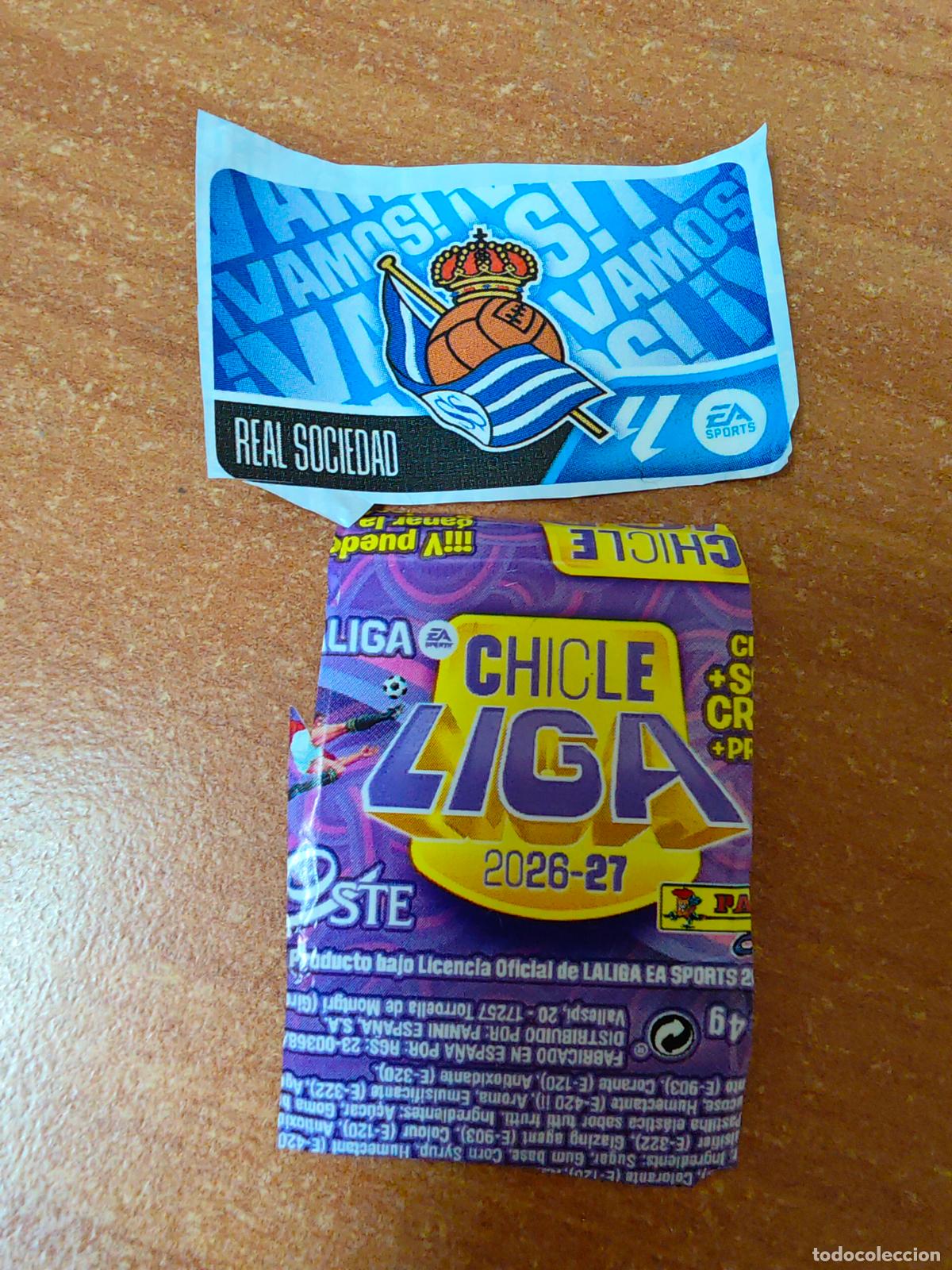 Cromos de f&uacute;tbol: CROMO CHICLES LIGA ESTE 2026/2027 (ESCUDO )REAL SOCIEDAD
