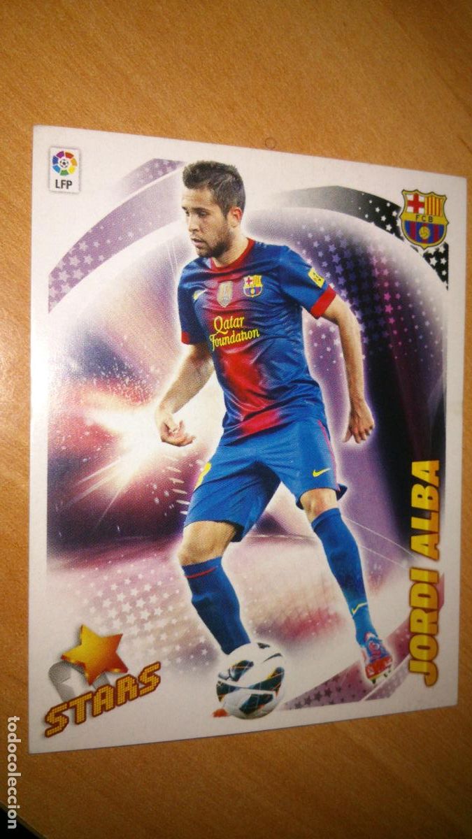 Fu&szlig;ball-Sticker: TEMPORADA 2012 2013 12 13 STARS 7 BIS JORDI ALBA BARCELONA NUEVO SIN PEGAR