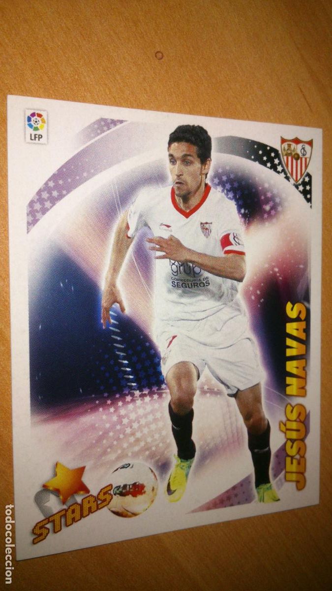 Football Stickers: TEMPORADA 2012 2013 12 13 STARS 8 JESUS NAVAS SEVILLA NUEVO SIN PEGAR