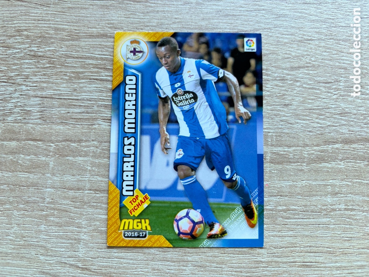 Cromos de f&uacute;tbol: 186 MARLOS MORENO TOP FICHAJE MEGACRACKS MGK 2016 2017 16 17 DEPORTIVO DE LA CORU&Ntilde;A