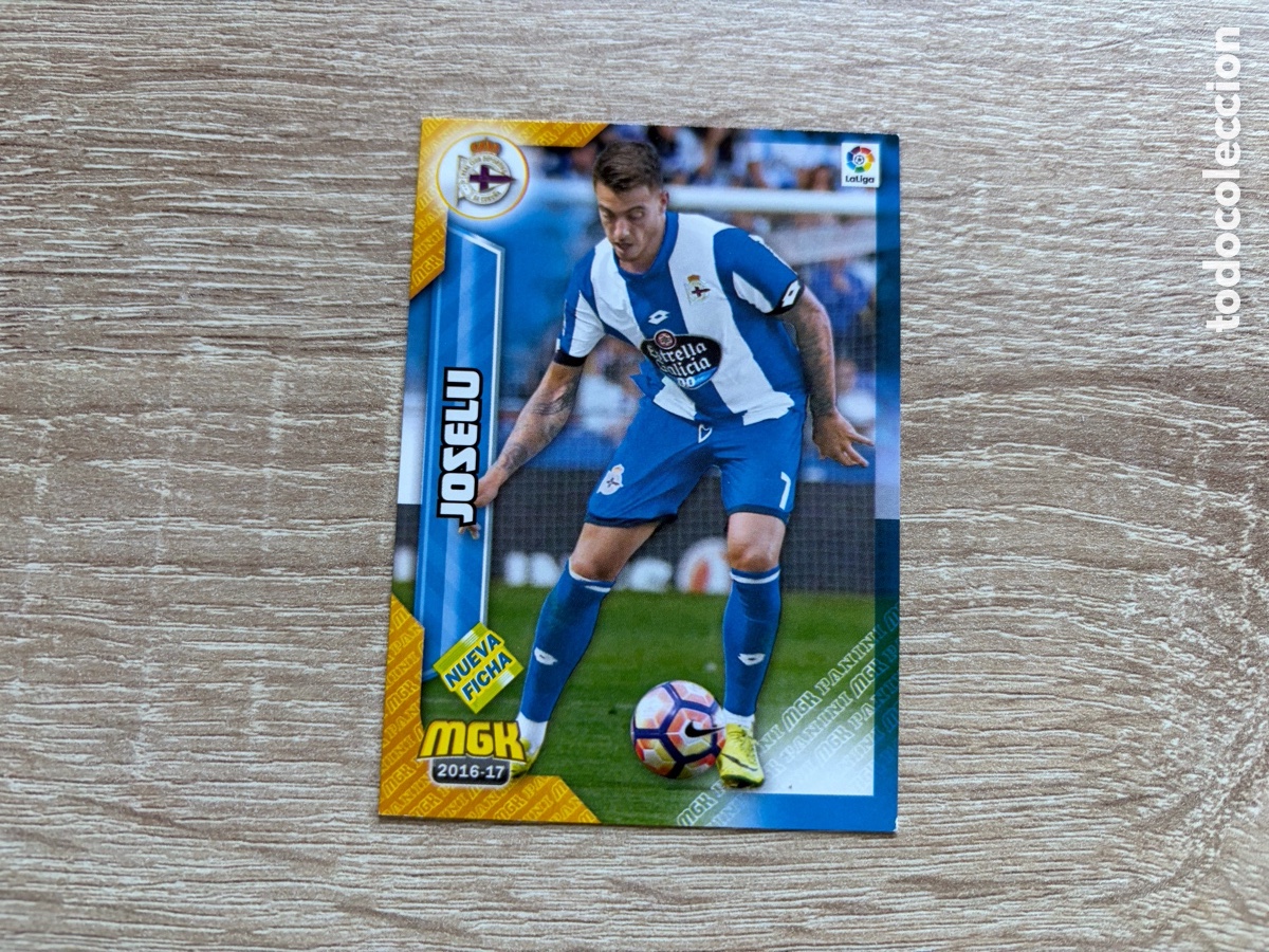 Cromos de f&uacute;tbol: 183 BIS JOSELU NUEVA FICHA MEGACRACKS MGK 2016 2017 16 17 DEPORTIVO DE LA CORU&Ntilde;A